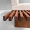 Italian Wood Fabric Bench Tokyo attributed to Charlotte Perriand for Cassina, 1960s 14