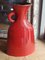 Vintage French Red Glazed Studio Pottery Vase with Female Portrait by Jean de Lespinasse, 1950s 3