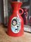 Vintage French Red Glazed Studio Pottery Vase with Female Portrait by Jean de Lespinasse, 1950s 1