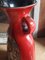 Vintage French Red Glazed Studio Pottery Vase with Female Portrait by Jean de Lespinasse, 1950s 4