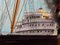 British Artist, Tugboats Egerton and Wellington Docking the RMS Mauretania Ship at Liverpool Dock, Oil on Canvas, Framed 14