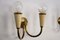 Mid-Century Modern Italian Sconces in Lacquer and Brass, 1960s, Set of 4 12