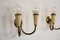 Mid-Century Modern Italian Sconces in Lacquer and Brass, 1960s, Set of 4 5