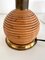 Italian Rattan Table Lamp with Brass Details from Vivai del Sud, 1970s 5