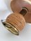 Italian Rattan Table Lamp with Brass Details from Vivai del Sud, 1970s 4