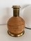 Italian Rattan Table Lamp with Brass Details from Vivai del Sud, 1970s 9