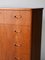 Vintage Scandinavian Flamed Teak Chest of Drawers, 1950s 6