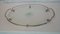 Mid-Century Oval Glass Tray with Chrome Handles 1