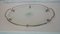 Mid-Century Oval Glass Tray with Chrome Handles, Image 1