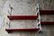 Modular Wall Shelf in Red and White, 1970s 6