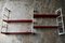 Modular Wall Shelf in Red and White, 1970s 1