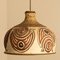 Ceramic Pendant Flared Bowl with Pattern, Denmark, 1960s 2
