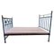 Art Deco Brass and Iron Painted Double Bed, 1900s 1