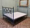 Art Deco Brass and Iron Painted Double Bed, 1900s 2
