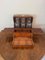 Victorian Oak Tantalus and Games Box, 1880s, Set of 9 2