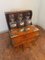 Victorian Oak Tantalus and Games Box, 1880s, Set of 9 3
