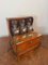 Victorian Oak Tantalus and Games Box, 1880s, Set of 9 1