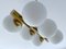 Vintage Glass Globe Pendant Light in the style of Stilnovo, 1950s 7