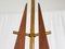Vintage Italian Teak, Brass & Opaline Glass Pendant Lamp, 1960s 7