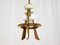 Vintage Italian Teak, Brass & Opaline Glass Pendant Lamp, 1960s 11