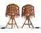 French Riviera Rattan and Cane Table Lamps by Franco Albini, 1960s, Set of 2 1