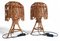 French Riviera Rattan and Cane Table Lamps by Franco Albini, 1960s, Set of 2 11
