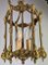 Pendant Light Vintage French Brass Hanging Lantern 3 Bulb Lot 4195 6