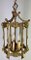 Pendant Light Vintage French Brass Hanging Lantern 3 Bulb Lot 4195 1