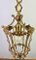Vintage French Brass Hanging Lantern Pendant 8
