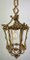 Vintage French Brass Hanging Lantern Pendant 6