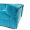 Fiandra Modular Corner Sofa in Blue Velvet by Vico Magistretti for Cassina, 1980s, Set of 5 14