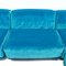 Fiandra Modular Corner Sofa in Blue Velvet by Vico Magistretti for Cassina, 1980s, Set of 5 17