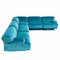 Fiandra Modular Corner Sofa in Blue Velvet by Vico Magistretti for Cassina, 1980s, Set of 5 7