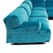 Fiandra Modular Corner Sofa in Blue Velvet by Vico Magistretti for Cassina, 1980s, Set of 5 3