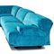 Fiandra Modular Corner Sofa in Blue Velvet by Vico Magistretti for Cassina, 1980s, Set of 5 2