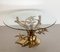 Vintage Coffee Table in Brass and Cut Glass by Willy Daro, 1970s 6