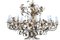 Mid-Century Hollywood Regency Gilt Floral Lily 12-Light Chandelier attributed to Hans Kögl, Italy, 1970s 7