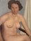 Ferdinand Harmignie, Seated Nude Woman, 1950s, Oil on Canvas 4