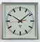 Industrial Grey Square Wall Clock from Pragotron, 1980s 7