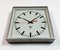 Industrial Grey Square Wall Clock from Pragotron, 1980s 6
