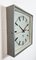 Industrial Grey Square Wall Clock from Pragotron, 1980s 5