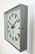 Industrial Grey Square Wall Clock from Pragotron, 1980s 3