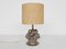 Silver-Glazed Ceramic Table Lamp by Ugo Zaccagnini, Italy, 1970s 1