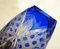 Small Vintage Vase in Cut Bohemian Crystal with Cobalt Blue, 1960s 4