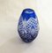 Small Vintage Vase in Cut Bohemian Crystal with Cobalt Blue, 1960s 2