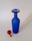 Satin Blue Murano Glass Bottle by Franco Moretti, 1990s, Image 4