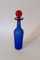 Satin Blue Murano Glass Bottle by Franco Moretti, 1990s, Image 2