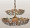 Hollywood Regency Brass and Crystal Chandelier by Peris Andreu, 1970s 1