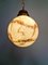 Art Deco Pendant Light in Speckled Satin Opaline, 1930s 4