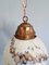 Art Deco Pendant Light in Speckled Satin Opaline, 1930s 8